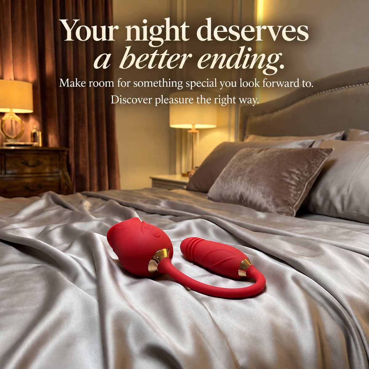 2-in-1 Rose — Thrusting & Clit Sucking Vibrator