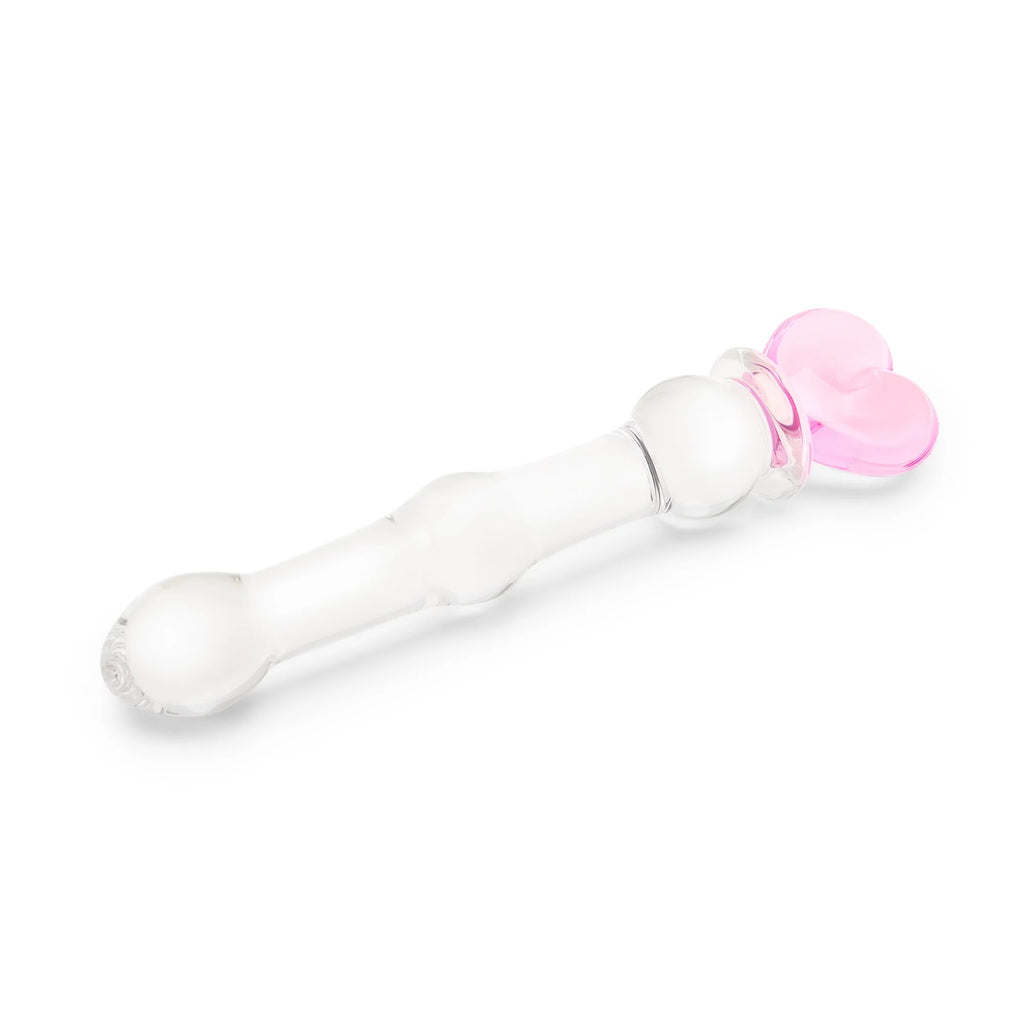 Glass Heart Dildo Wand