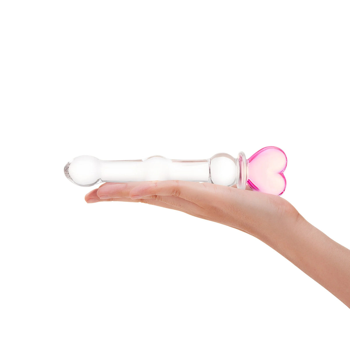 Glass Heart Dildo Wand